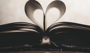 Black & White Book - Love Heart Pages